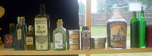 Sundries on shelf